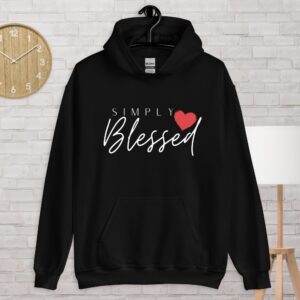 Simply Blessed Unisex Black Hoodie